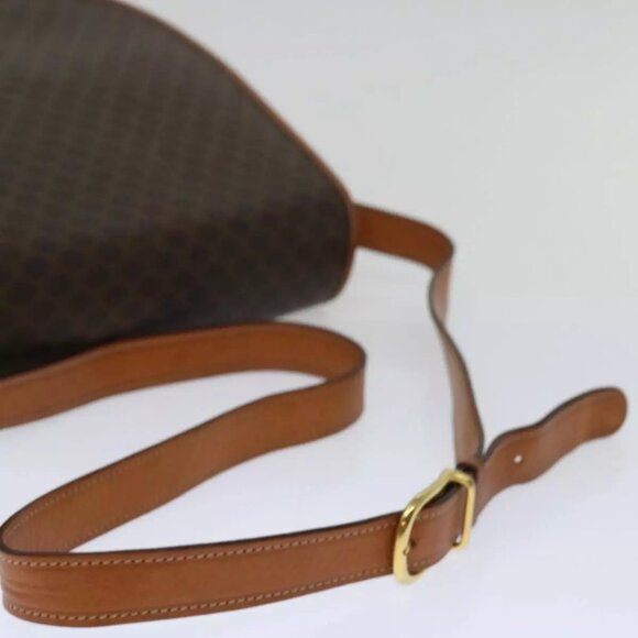 CELINE Macadam Canvas Shoulder Bag PVC Leather Brown Auth - Picture 5 of 16